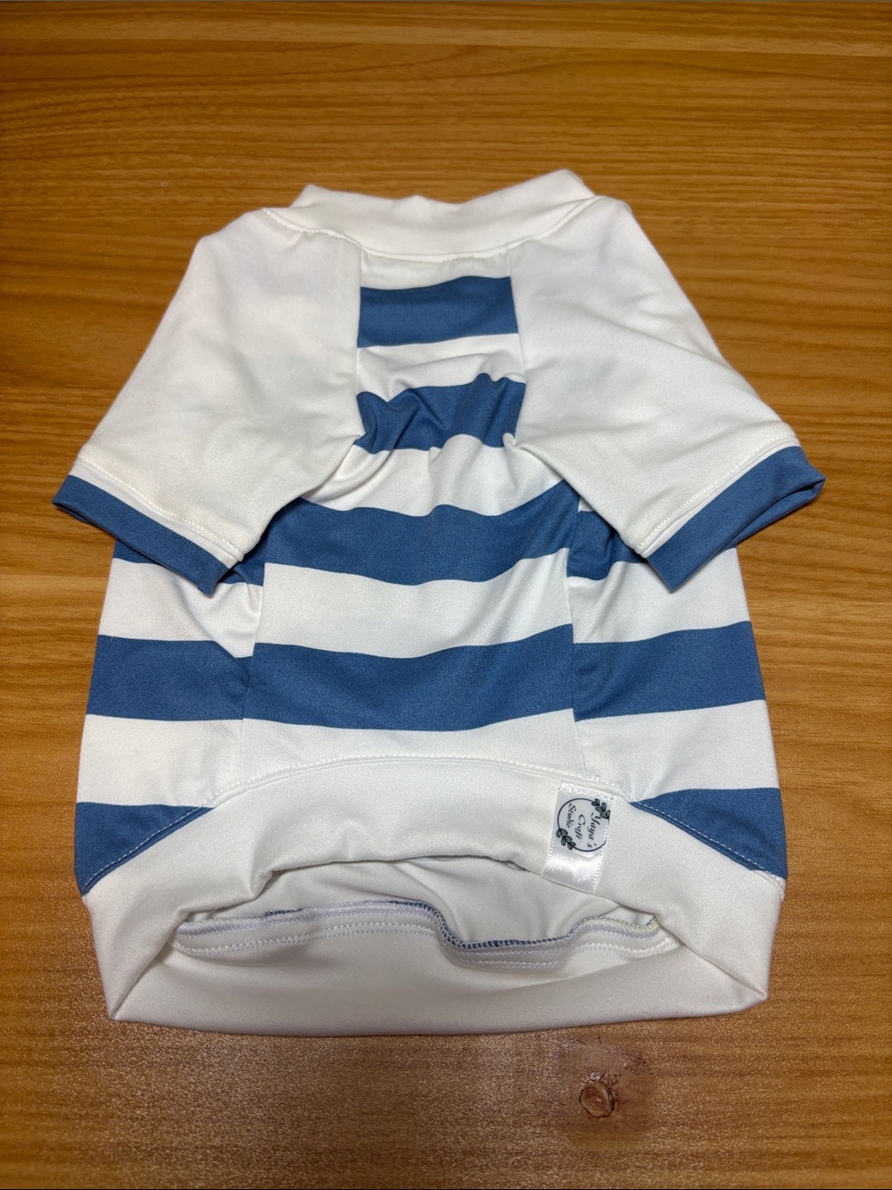 Striped Blue & White Dog Shirt - Comfortable Pet Tee